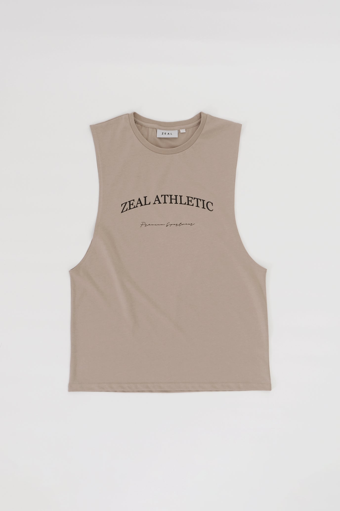 Athletic Drop Arm Tank - Sand